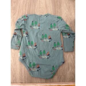 Tiny Cottons Tiny Reserve Forest Print Pima Cotton Bodysuit Sage Green 18M